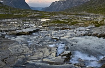 Torrent in mountain Area of Jotunheim Norway