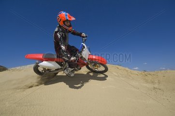 Motocross pilot in circuit Spain