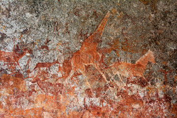 San rock paintings - Cave Nswatugi Matobos Zimbabwe