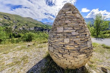 Sentinel created by Andy Goldsworthy - Geological Reserve of Haute Provence  Authon - Alpes de Haute Provence   France