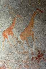 San rock paintings - Cave Nswatugi Matobos Zimbabwe