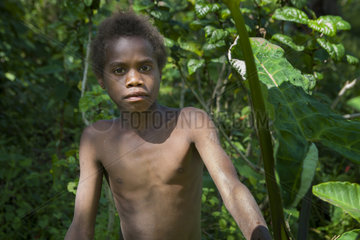 Portrait of Boy in the forest - Tanna Vanuatu