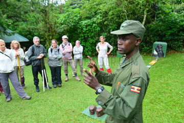 Ranger and tourists - Bwindi National Park Uganda