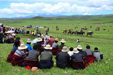 Horse Racing at the Lapste - Tibet China