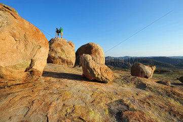 Tourists on granite rocks - Matobo Zimbabwe