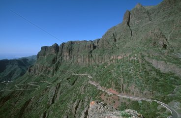 Road across Teno Mountains Tenerife island