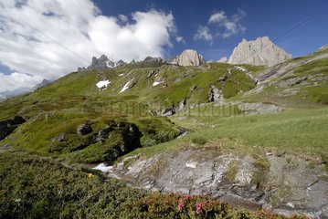 Landscape of the Upper Valley Clarée - Alpes France