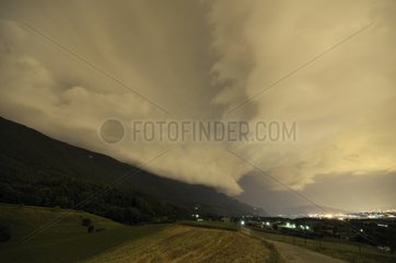 Stormy sky at dusk Alpes France