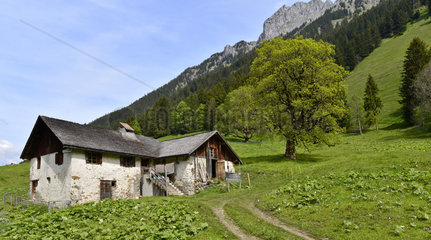 Traditional chalet in the region of Gruyère - Switzerland