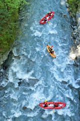Kayak in the Gorges des Tines   in Sixt Fer à Cheval  Haute Savoie   Alps  France