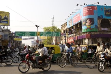 Traffic in the city Uttar Pradesh India
