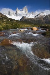 Bach mit Mount Fitzroy im Hintergrund Patagonien