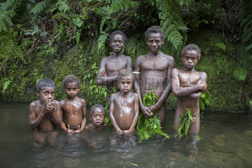 Boys in a river - Tanna Vanuatu