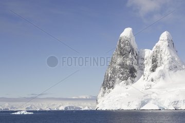 Steep mountain bordering the Neumeyer Channel Antarctica