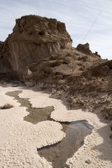Brackish water stream on Qeshm island Iran
