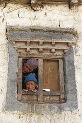 Frauen am Fenster Lamayuru Ladakh Indien