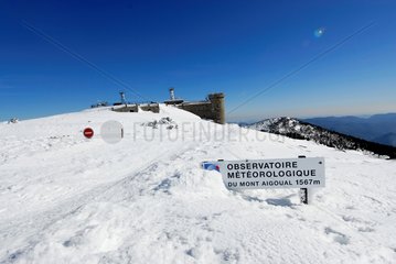 Meteorological observatory of Mont Aigoual in winter France