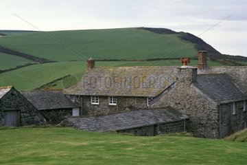 Stone-built house in the countryside of Cornwell