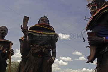 Group of person during Pokot Sapana Ceremony in Kenya