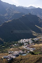 Landscape of the center of the island Gran Canaria Canary Islands