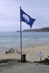 Blue Flag beach on a french beach