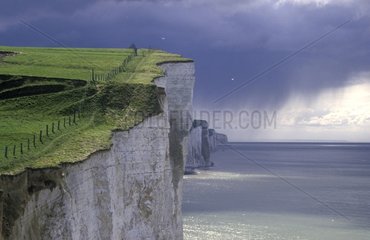Chalky cliffs of Ault-Onival in Baie de Somme France