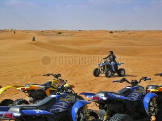 Park of quad in desert Al Ain United Arab Emirates