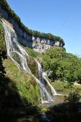 Waterfall in summer