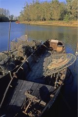 Traditonal fishing boats on the Loire France