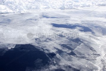 Sea ice breaking up Antarctica