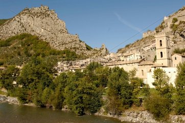 Dorf Entrevaux in der Alpes-De-Haute-Provence Frankreich