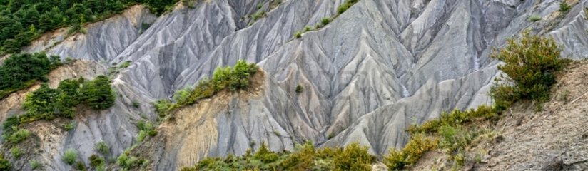 Landscape eroded by surface water - Pyrenees Spain