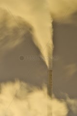 Industrial smoke from a stationery - Limousin France