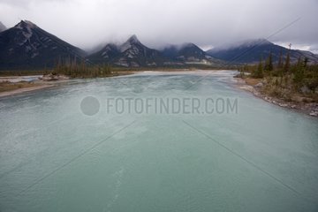 Athabasca River and Grassy Ridge Jasper NP Canada