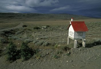 Mailbox einer Estancia im Pampa Patagonia
