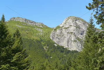 Roc Hozieres and rock Taillade - Monts du Cantal Auvergne