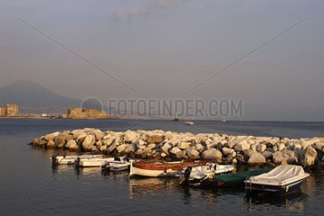 Small port of Mergellina Naples Italy
