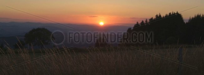 Sunset on the Mezenc plateau Auvergne