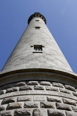 Ile Vierge Lighthouse is one of the highest in the world  located in Finistere-Nord  Lilia Archipelago  Brittany  France