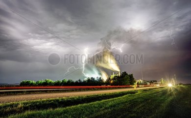 Storm above a food factory - France