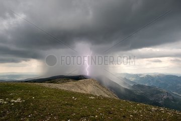 Orographic storm over the mountains of Ubac - France