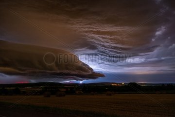 Storm over the countryside in summer - France