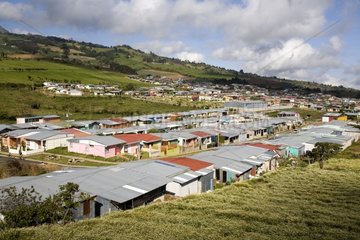 Village on the hillside in Costa Rica
