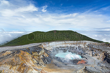 Crater lake of the Poas Volcano - Costa Rica