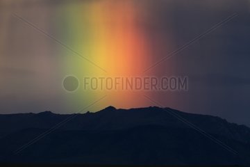 Rainbow and storm National park ofTombstone Yukon Canada