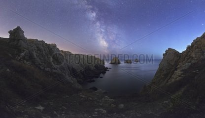 The Milky Way in the twilight - Crozon Brittany France