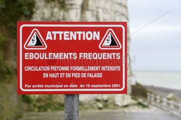 Warnwarnung vor Crumblings in Seine Maritime Frankreich