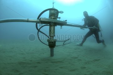 Diver performing underwater work