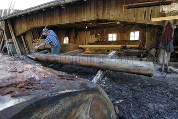 Sawyer in a sawmill in Haut-fer - Vosges France