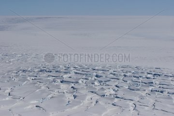 Crevasses on a glacier Adelie Antarctica